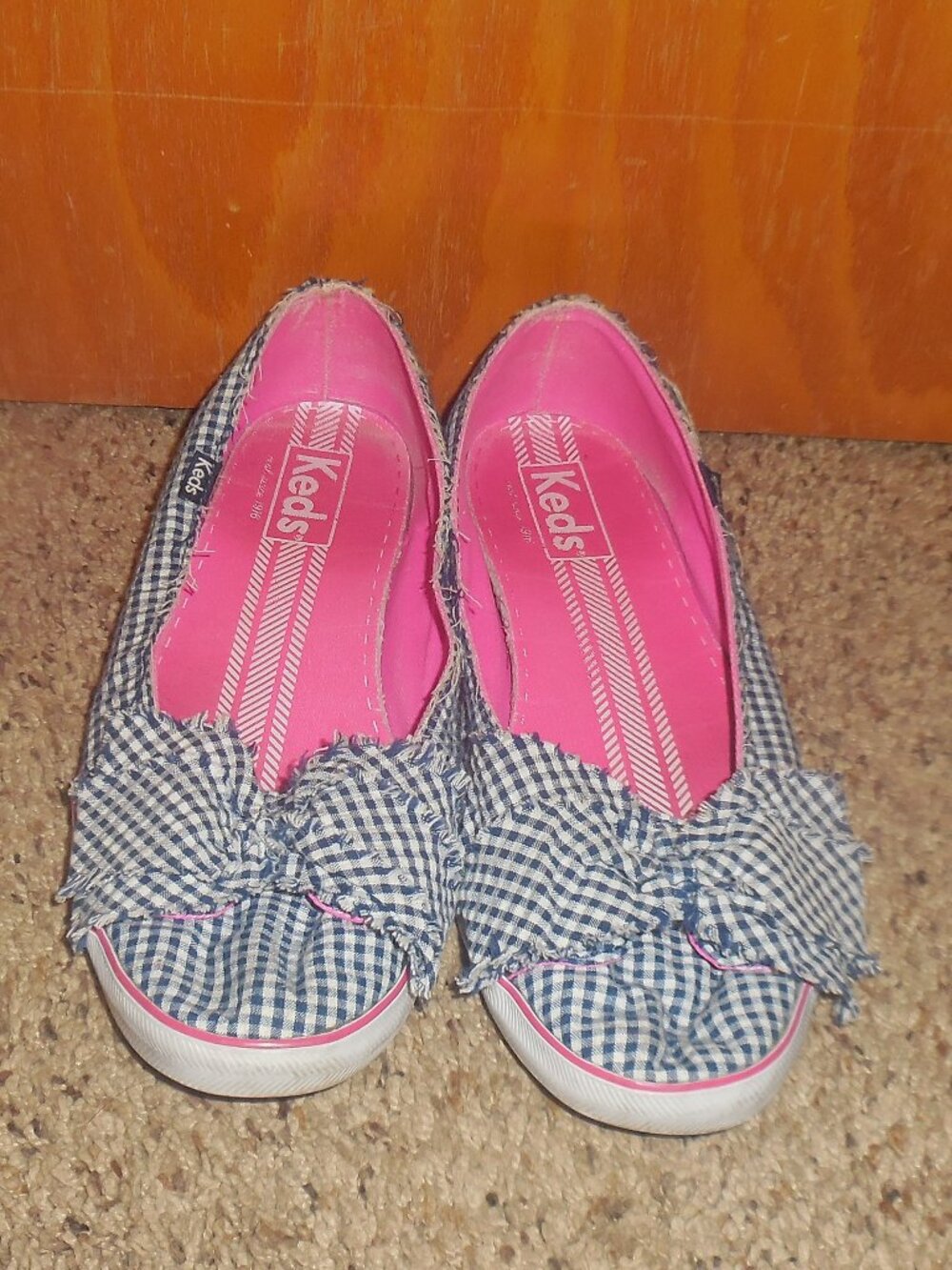 Keds Dorothy Gingham Shoes Blue White 9